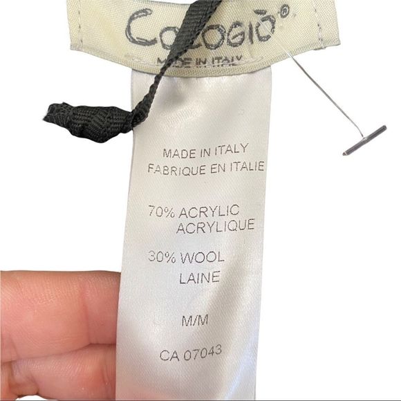 NWT COCOGIO MADE IN ITALY WOOL BLEND AZTEC BOHEMIAN FRINGED LONGLINE SWEATER M - Picture 6 of 8